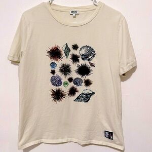 KENZO Marine Scene Sea Urchin Sea Shell T Shirt